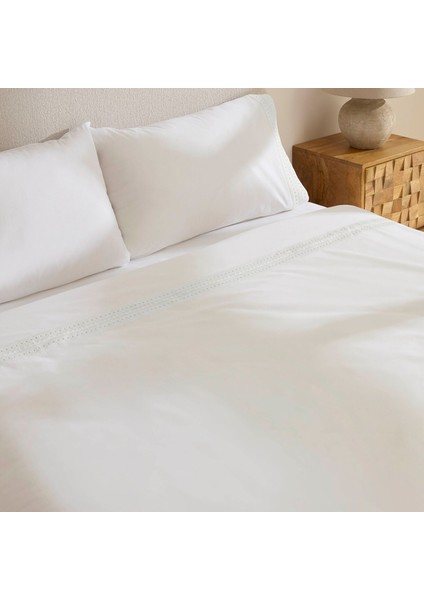 Calisse Güpürlü Çift Kişilik Nevresim Takımı Beyaz fırsatları