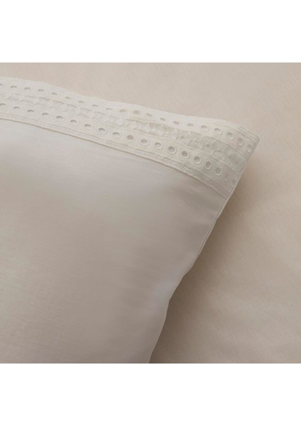 Calisse Güpürlü Çift Kişilik Nevresim Takımı Beyaz