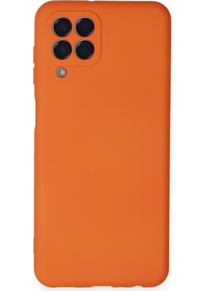 Samsung Galaxy M33 Kılıf Içi Kadife Kaplı Nano Silikon Kapak - Turuncu