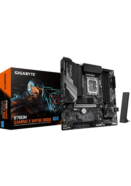 Gıgabyte B760M Gamıng x WIFI6E Gen5 7600MHZ (Oc) Ddr5 M.2 LGA1700 Atx Anakart