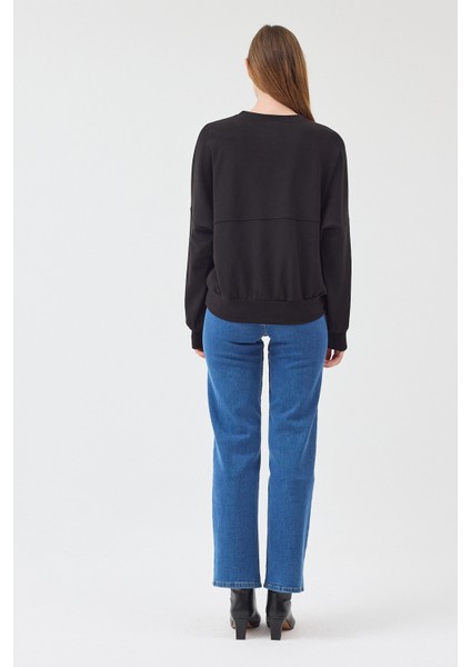 Kadın Oversize Yuvarlak Yakalı Scuba Sweatshirt fırsatları
