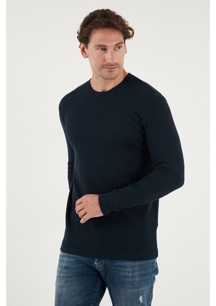 Pamuklu Bisklet Yaka Slim Fit Basic 3'lü Paket Sweat Erkek Sweat 5905073S3 fırsatları