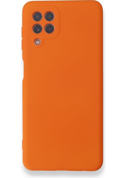 Samsung Galaxy A22 Kılıf Içi Kadife Kaplı Nano Silikon Kapak - Turuncu