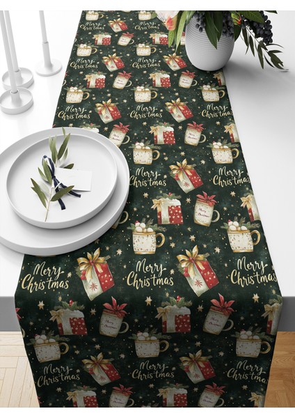 Yılbaşı Serisi 140X40 cm Dijital Baskılı Runner (Christmas Noel)