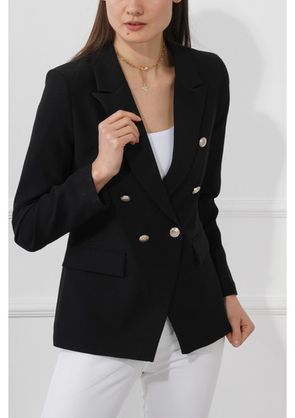 Düğmeli Diana Blazer Ceket M4488 Siyah fiyatları