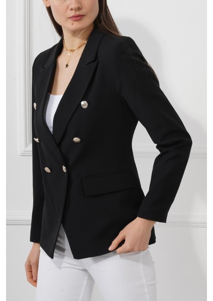 Düğmeli Diana Blazer Ceket M4488 Siyah fırsatları