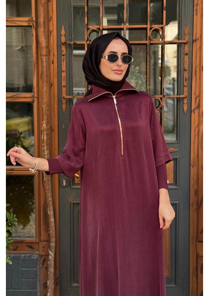 Mıss Dalida Elbise T26K-4006 Bordo modelleri