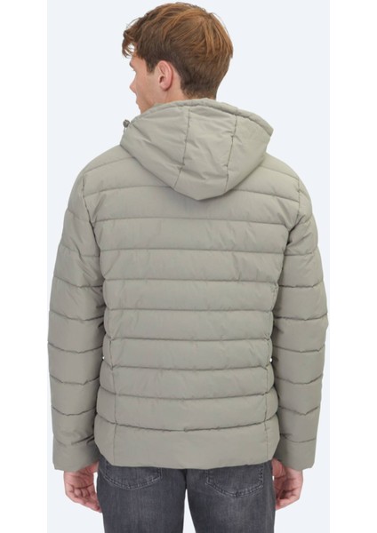 Haki Regular Fit Kapüşonlu Casual Dokuma Mont indirimleri