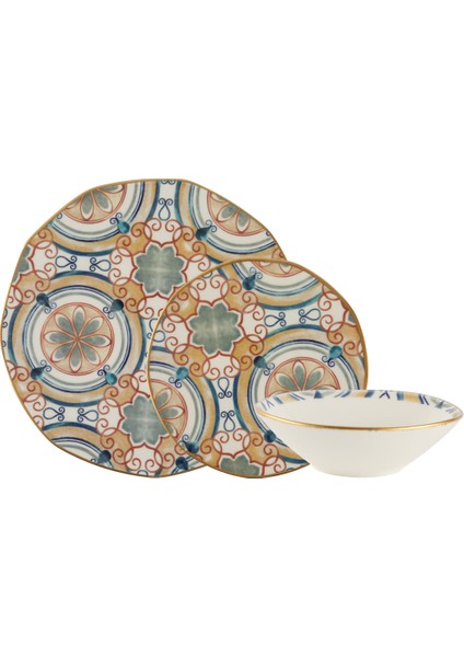Organik 18 Parça 6 Kişilik Yemek Takımı DB1318 indirimleri
