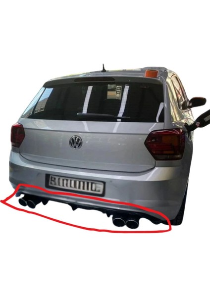 Volkswagen Polo 2018 Difüzör (Plastik) (( Parlak Siyah )) Egzozlar Hariç