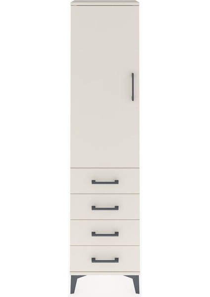 Arges Dolap 2 Raflı 4 Çekmeceli Tek Kapaklı 44X30X182 Aytaşı-Aytaşı