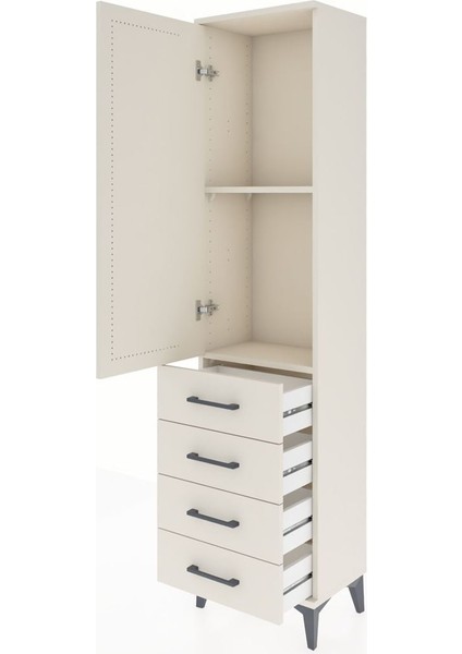 Arges Dolap 2 Raflı 4 Çekmeceli Tek Kapaklı 44X30X182 Aytaşı-Aytaşı fırsatları