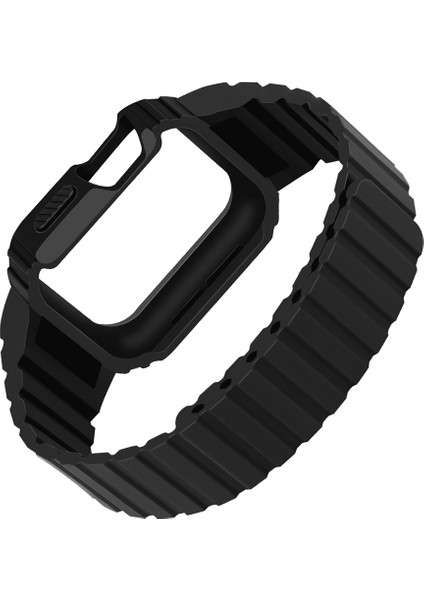 Apple Watch 7 41MM Airshield Edition Tasarımlı Kasa Koruyuculu Silikon Kordon fiyatları