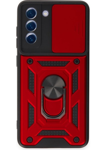 Samsung Galaxy S21 Fe Kılıf Kamera Koruma Sürgülü Şık Pars Tank Sert Silikon Kapak