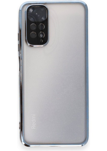 Redmi Note 12S Kılıf Kamera Lens Korumalı Parlak Silikon Kapak Ryc/razer Lens - Açık Mavi