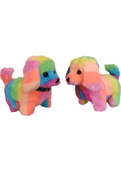 2 Adet Rengarenk Pilli Oyuncak Köpek fiyatları