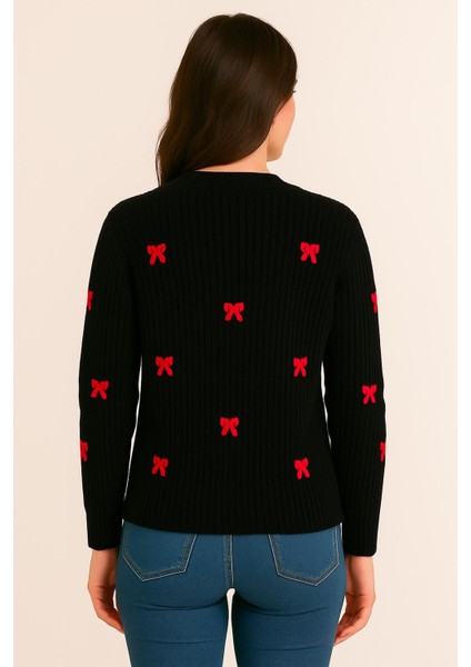 Fiyonklu Triko Hırka M490K26 Siyah fırsatları