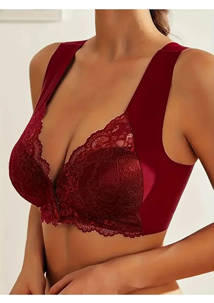 Kadın Bonny Push Up Sütyen Önden Agraflı Pedli Bralet Çiçek Desenli Dikişsiz Dantel Detaylı Sütyen fiyatları