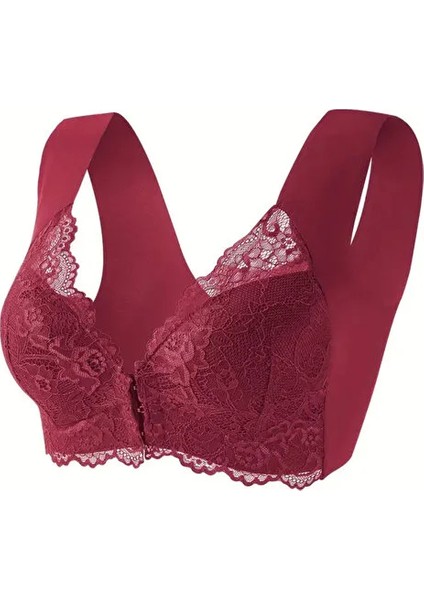 Kadın Bonny Push Up Sütyen Önden Agraflı Pedli Bralet Çiçek Desenli Dikişsiz Dantel Detaylı Sütyen fırsatları