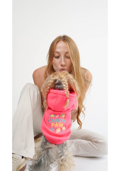 Köpek Kedi Hoodie Candy Paw