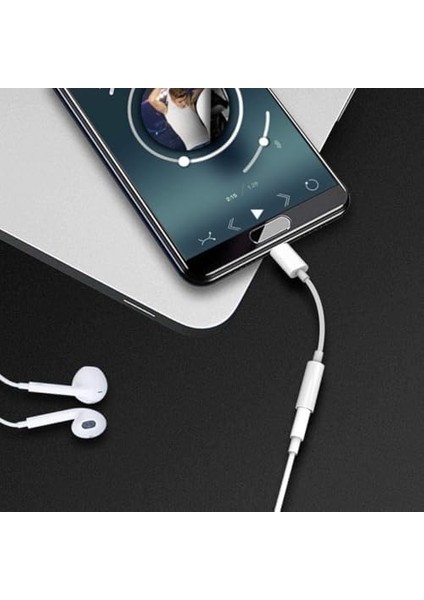 Type-C To 3.5mm Kulaklık Adaptörü - Usb-C Ses Dönüştürücü, Dac Chipli, Yüksek Çözünürlüklü Ses Kalitesi, 15 / ///ipad Pro Uyumlu modelleri