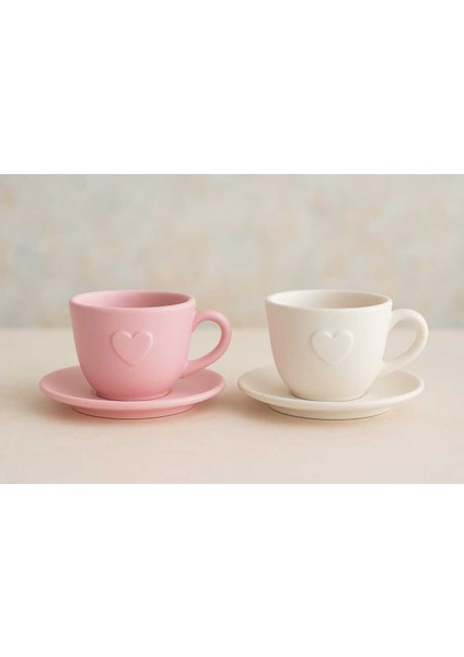 2'li El Yapımı Fincan Tasarımlı Saksı Seti - Handmade Taş Tozu Sukulent Mumluk Dekoratif Biblo 8 cm fiyatları