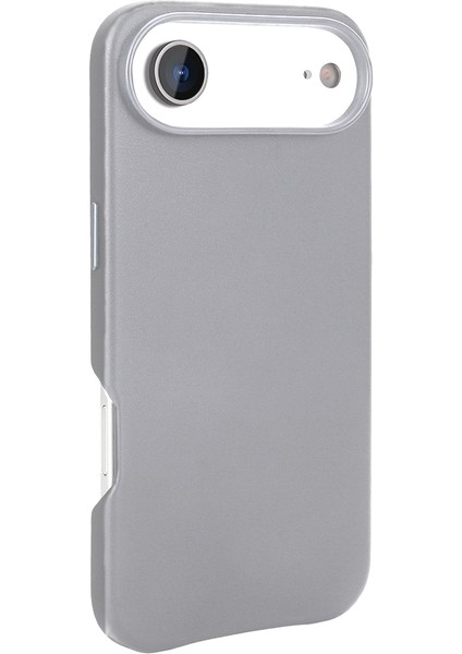 iPhone 17 Air Kılıf M-Safe Şarj Özellikli Pu Deri Görünümlü Omsy Kupra Kapak - Siyah indirimleri