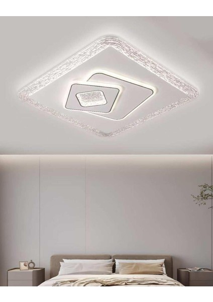 A015-K Plafonyer LED Avize 3 Renk Işık Modlu (Beyaz / Sarı / Gün Işığı)