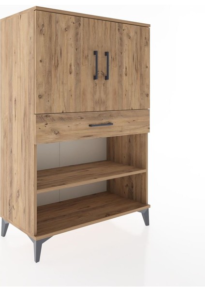 Hyperion Dolap 3 Raflı Tek Çekmeceli 2 Kapaklı 88X44X134 Çam-Çam fiyatları