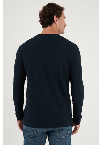 Pamuklu Bisiklet Yaka Slim Fit Basic Sweat Erkek Sweat 5905073S2 indirimleri