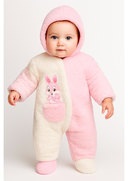 Peluş Şapkalı Uzun Kollu Fermuarlı Kız Bebek Tulum & 0-6 Ay fiyatları