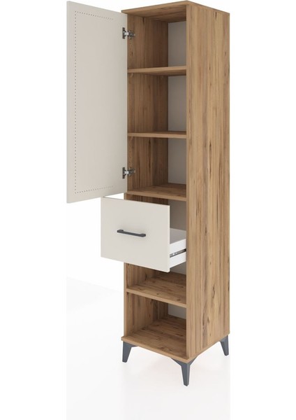 Hyperion Dolap 4 Raflı Tek Çekmeceli Tek Kapaklı 44X44X195 Çam-Aytaşı fırsatları