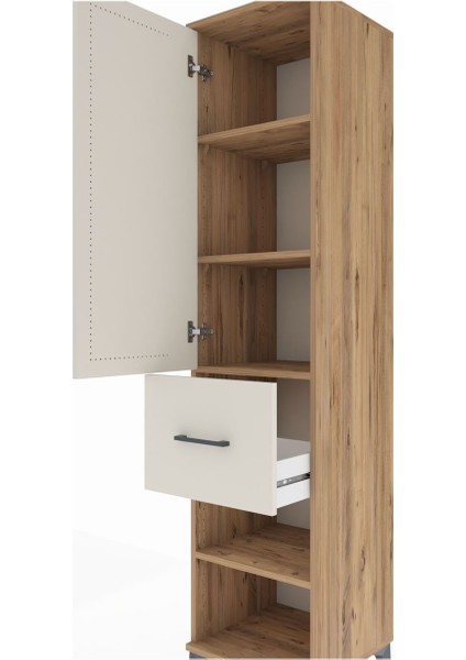 Hyperion Dolap 4 Raflı Tek Çekmeceli Tek Kapaklı 44X44X195 Çam-Aytaşı indirimleri