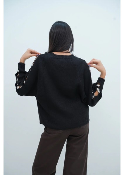 Kollar Düğmeli Bisiklet Yaka Kazak fırsatları