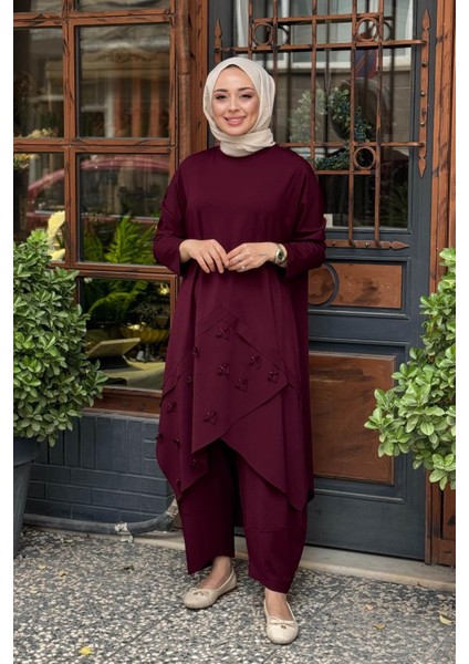 Pantolonlu Takım W-6937 Mürdüm