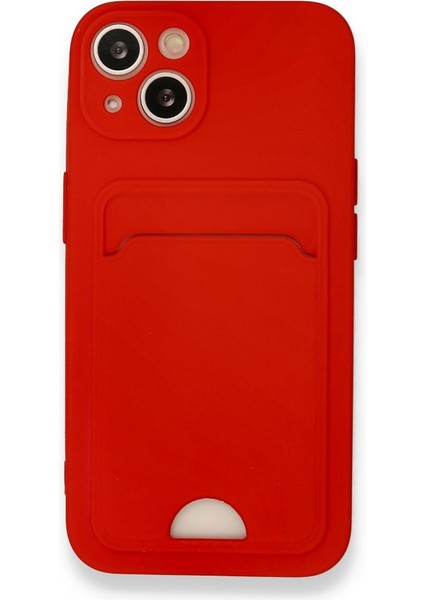 iPhone 13 Kılıf Kart Hazneli Esnek Kelvin Silikon Kapak