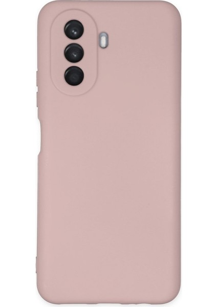 Huawei Nova Y70 Kılıf Içi Kadife Kaplı Nano Silikon Kapak - Pudra