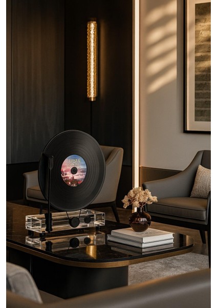 Cam Dekoratif Pikap | Vintage Plak Çalar Obje | Retro Masa Üstü Ev Dekoru GLR-FSB005 fırsatları