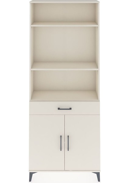 Arges Dolap 4 Raflı Tek Çekmeceli 2 Kapaklı 88X30X221 Aytaşı-Aytaşı