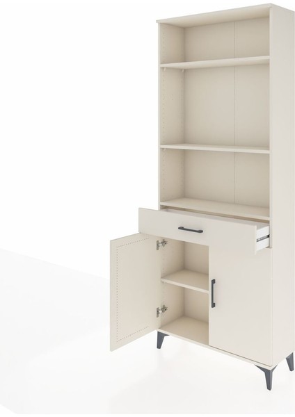 Arges Dolap 4 Raflı Tek Çekmeceli 2 Kapaklı 88X30X221 Aytaşı-Aytaşı fırsatları