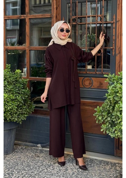 Pantolonlu Takım W-6938 Kahve
