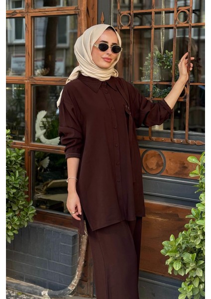 Pantolonlu Takım W-6938 Kahve modelleri