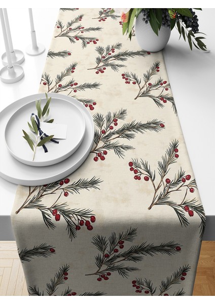Yılbaşı Serisi 140X40 cm Dijital Baskılı Runner (Christmas Noel)