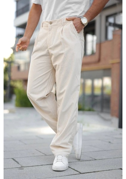 Erkek Kadife Baggy Pantolon