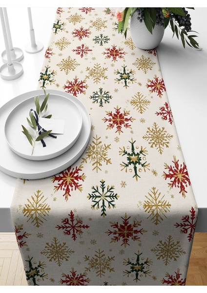 Yılbaşı Serisi 140X40 cm Dijital Baskılı Runner (Christmas Noel)