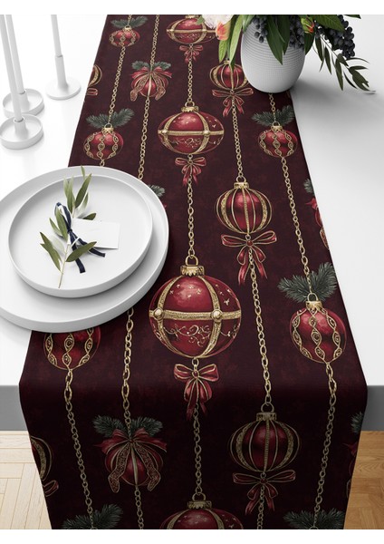 Yılbaşı Serisi 140X40 cm Dijital Baskılı Runner (Christmas Noel)