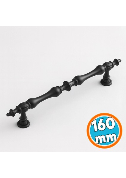 Mobilya Mutfak Dolabı Çekmece Dolap Kulpları Kapak Kulpu Kulbu Siyah 160 mm Metal Kulp