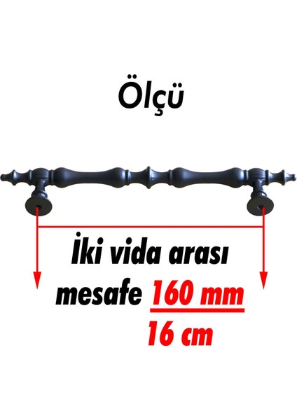 Mobilya Mutfak Dolabı Çekmece Dolap Kulpları Kapak Kulpu Kulbu Siyah 160 mm Metal Kulp modelleri
