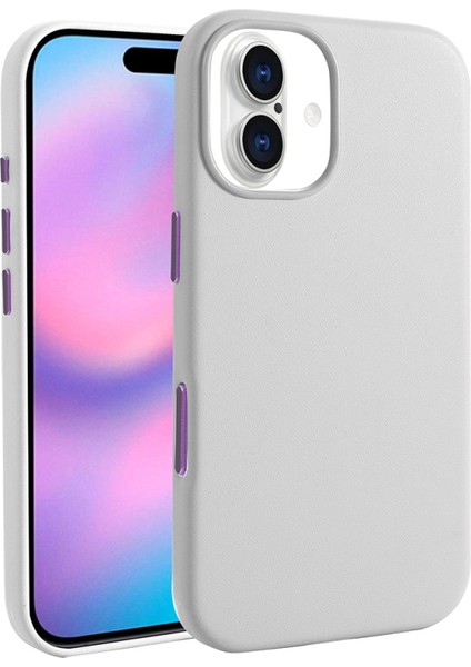 iPhone 17 Kılıf Magsafe Şarj Özellikli Pu Deri Görünümlü Kupra Premium Kapak