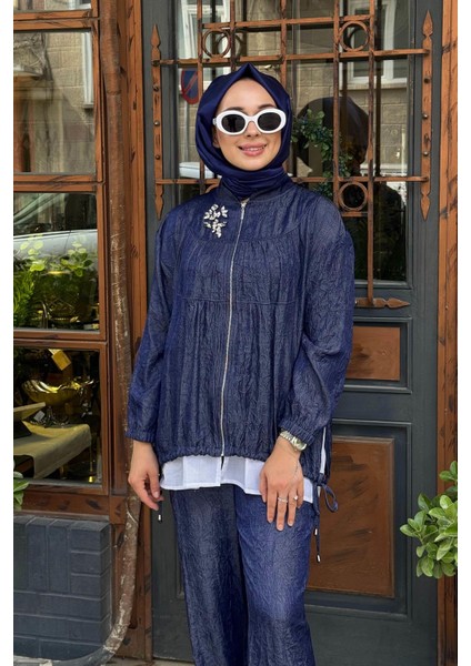 Pantolonlu Takım 25W4034 Lacivert modelleri